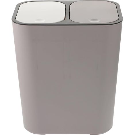 Poubelle de tri Poubelle Poubelles avec couvercles Poubelle double Poubelle de toilettes Poubelle double Poubelle Baril Poubelle à 2 compartiments (1/5)