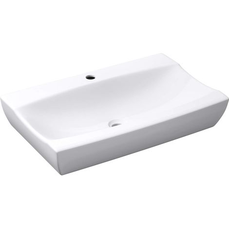 Mai & Mai Lavabo da Appoggio 62.5X39.5X12cm, Lavabo Bagno Sospeso Lavandino Bagno Brüssel890 in Ceramica (1/5)