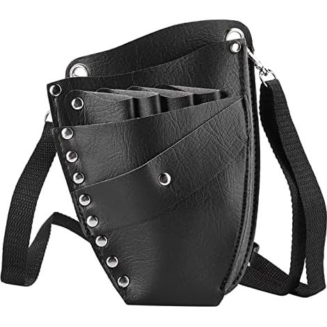 Sacoche de coiffeur, étui à ciseaux, sacoche de rangement avec bandoulière et porte-ciseaux. (1/5)