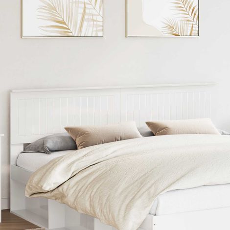 vidaXL Tête de lit Blanc Brillant Bois d'ingénierie (1/5)