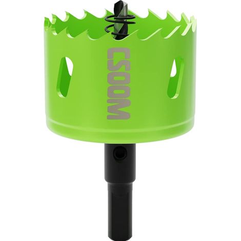 Scie cloche bi-métal pour travaux dans les plaques de plâtre, le plastique, le bois, les métaux, la tôle d'acier fine, outil de perçage haute performance, taille 55 mm (1/5)