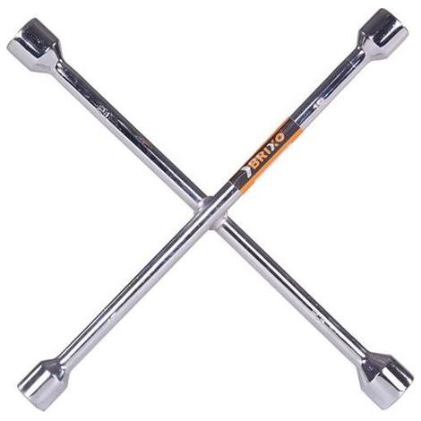 Chiave a crociera Brixo per auto – Bocche esagonali 17-21 e 19-23 mm in acciaio cromato (1/4)