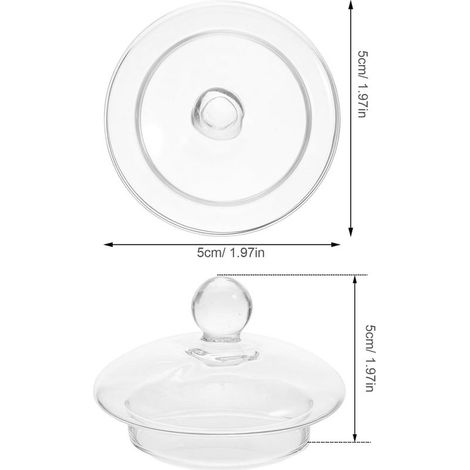 Ersatzglasdeckel für 1000-ml-Teekanne, 8,2 cm Durchmesser, Glasdeckel für selbstgemachten Teeaufguss (1/4)