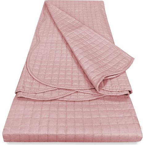 COUVRE-LIT MATELASSÉ DE COULEUR SOLIDE DE VENISE LIT DOUBLE 2 PLACES Rose