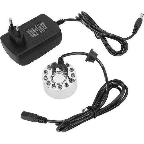Brumisateur d'aquarium à 12 LED colorées, humidificateur d'air, atomiseur, décoration pour fontaine, bassin, rocaille, aquarium (1/5)