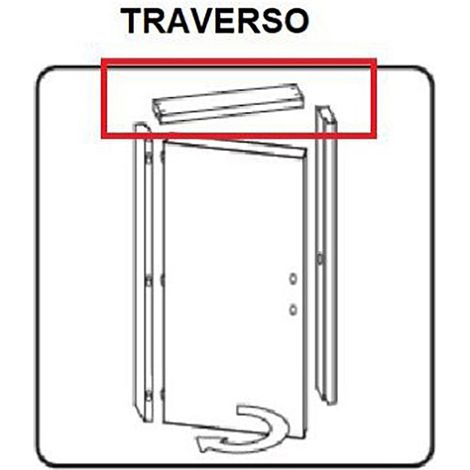 1CF TRAVERSO BATTENTE PER PORTA MICROTEC CILIEGIO 210X70 CM