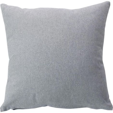 Coussin Déco Uni "Dune" 40x40cm Gris Clair (1/2)