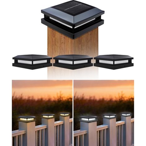 Lampe Solaire Poteau 9x9 / 10x10 / 12x12 cm 3000K/6000K IP65 (1/5)