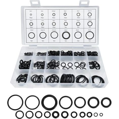 225 pièces Assortiment de Joints Toriques en Caoutchouc,Joint torique karcher O Ring D'etanchéité Universels, 18 tailles Dimensions 3 22mm pour Plomberie, Injecteur ou Robinet, etc.