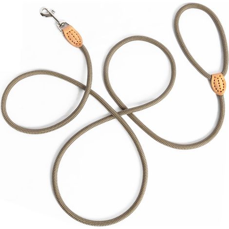 Rope Dog Leash Nylon Leash for Small Medium Large Dogs Lightweight Leash with Buckle for Small Dogs Heavy Duty Leash for Large Dogs Khaki 2M (1/5)