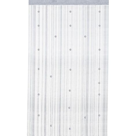 Rideau de Porte avec Perles de Cristal argenté 100 x 200 cm Rideau de séparation pour PorteMurfenêtreMariagecaféMaison LSZFBA 95 (1/4)