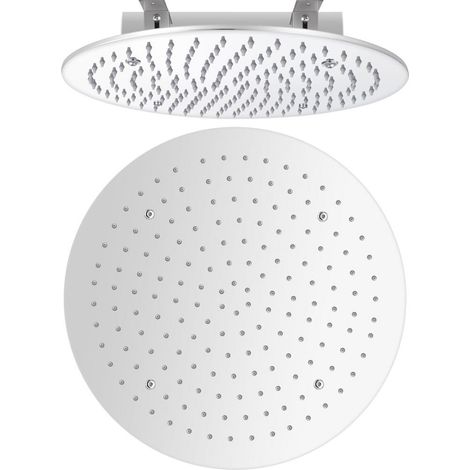 Hudson Reed – Pommeau de douche encastrable plafond Ø 40cm – Acier inoxydable chromé – Tomber en pluie – Buses anti-calcaire – Raccord 15mm