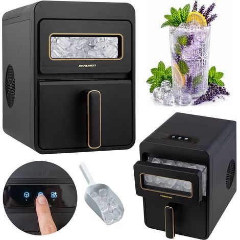 Ice Maker, 1.1L Capacity, 12kg/24h Output, Black