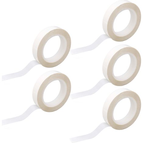 Lot de 5 rubans adhésifs isolants PET blancs de 0,05 mm d'épaisseur, résistants à la chaleur, pour applications électriques. (1/5)