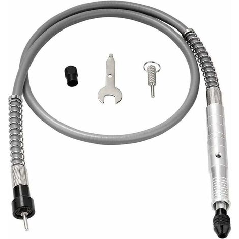 Mandrin de Câble d'Extension de Foret électrique Flexible de 3 mm pour Outil de Broyeur Rotatif Compatible avec Clé (golden) (1/5)