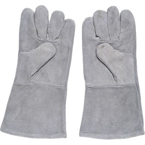 Gants de protection résistants à la chaleur de 33 cm pour four de fusion, raffinage, moulage, or, argent, cuivre, aluminium, bijoux, mitaines résistantes au feu, four, gril, cheminée, poêle, poêle à b (1/2)