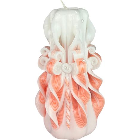 Bougie design faite à la main, décorative et inodore Ø8 x h18 cm, combustion longue de 66h, mèches en coton sans fumée. Parfaite pour la décoration intérieure et comme cadeau polyvalent (1/4)