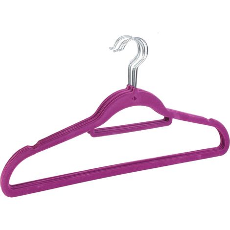 Lot de 5 cintres floqué velours (1/4)