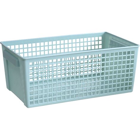 Panier de rangement en plastique rectangulaire, conteneur de grande capacité pour collations Fruits cuisine chambre à coucher bureau placard taille (1/5)