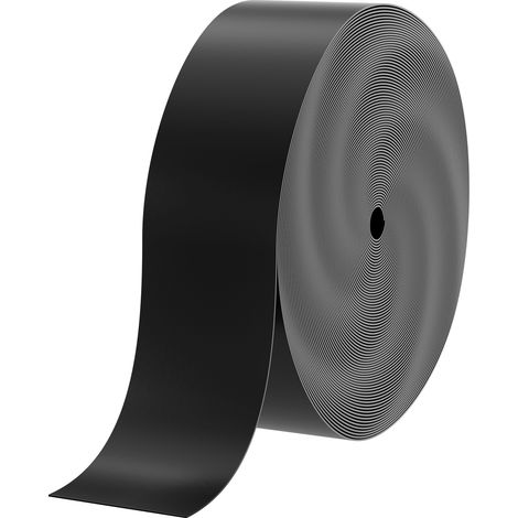 Mophorn Landschaftseinfassung – 25,4 cm Tiefe, 18,2 m lange, recycelte HDPE-Terrassendiele, flexible Biegekante für Rasen, Garten und Hof, schwarz, um Unkraut zu blockieren