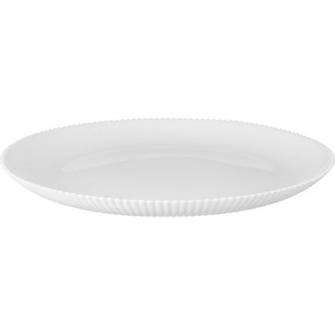 Plato de cristal de 26,5 cm, blanco, con un elegante dise帽o cl谩sico y universal. 1 unidad. Aurora. (1/3)