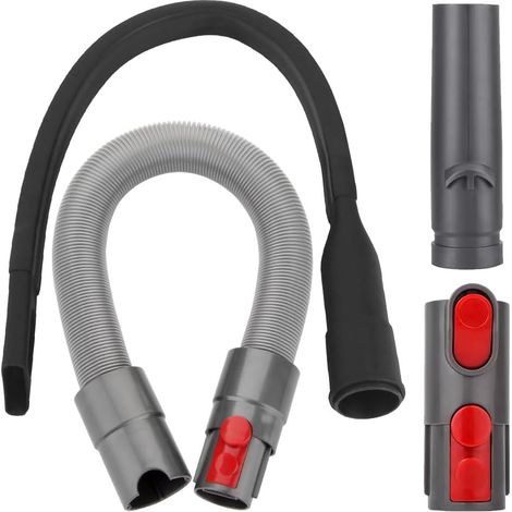 Juego de 4 accesorios para aspiradora Dyson V7 V8 V10 V11 V12 V15, extensión de manguera para aspiradora + boquilla para ranuras flexible + adaptador, accesorios de repuesto, conexión de manguera, boq (1/5)