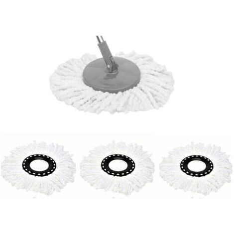 Pack of 3 Rechargeable Microfiber Mop Heads 360 Degrees Premium Quality (1/4)