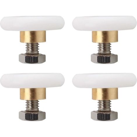 pièces - Roulettes pour porte de douche - Roulettes pour porte de douche - Roulettes pour porte coulissante - Roues pour cabine de douche - Diamètre 25 mm - Pièces de rechange pour salle de bain - Nyl (1/5)