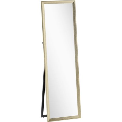Flexibel platzierbarer Ganzkörperspiegel 160x50 cm, Goldton