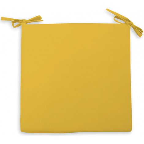 Dessus de chaise outdoor imperméabilisé 40X40X5 cm ALIX jaune, par Soleil d'ocre