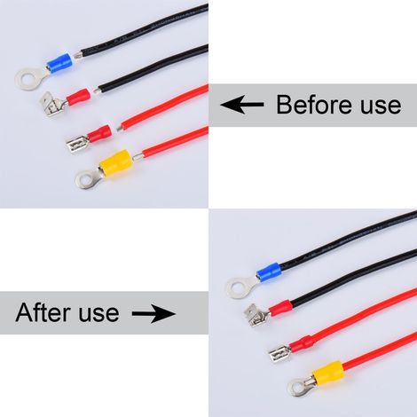 480pcs Cosses Electriques, Cosse Electrique plates Connecteurs, Bornes de sertissage pour la protection et la connexion câble/fil avec boîte de rangement portable V7003-3 (1/4)