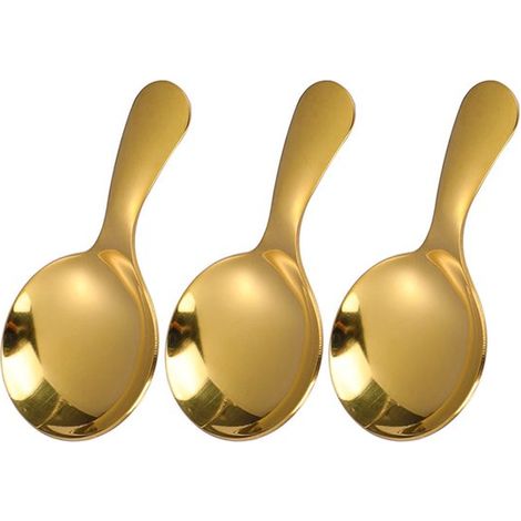 Dailygoods, 3 piezas helado, harina acero inoxidable WideSmart especias acero inoxidable postre Cucharas harina especias servir postre dulces (1/5)