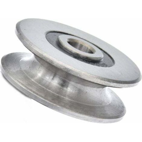 Puleggia con cuscinetti a sfera in acciaio inox con scanalatura a U profonda 8 mm, portata 250 kg, puleggia metallica per guida di sollevamento, diametro interno (40 x 13 mm) (1/4)