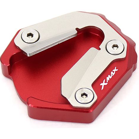 (Rouge) Compatible avec Yamaha XMAX300 XMAX 300 X-MAX300 X-MAX 300 CNC Béquille latérale, extension et plaque de support 2021 2022 2023 maxpower (1/3)