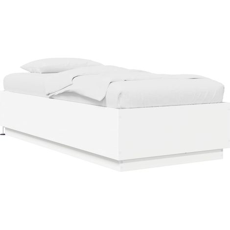 Bed Frame with LED White 80 x 200 cm Engineered Wood vidaXL (1/5)