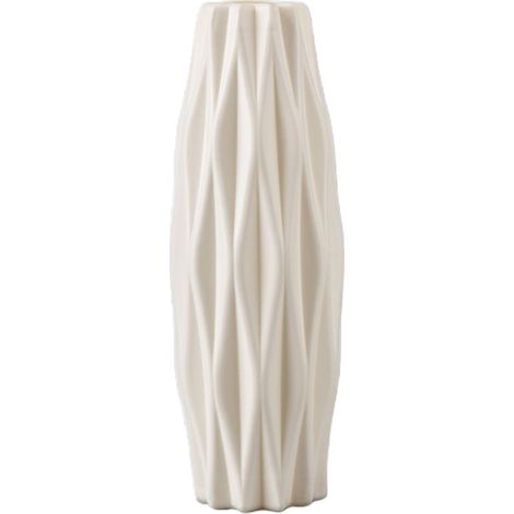 Diamantförmige, quadratische PP-Vase – Antike Dekoration für Blumen, Zuhause & Büro – Weiß, Rosa, Grün – 7 x 21 cm, 1 Stück