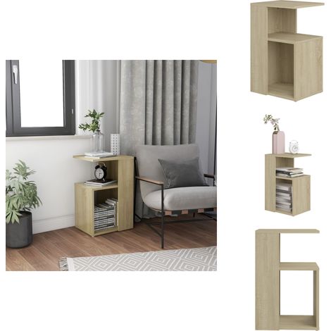 Beistelltisch Sonoma-Eiche 36x30x56 cm Holzwerkstoff - Beistelltisch - Wohnzimmermöbel - Couchtisch - Nischenregal - Sideboard (1/5)