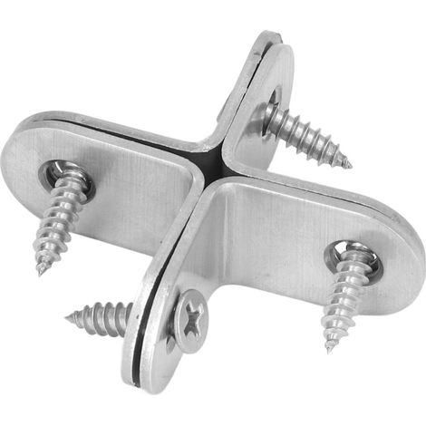 Kit de 20 équerres de fixation d'angle en acier inoxydable avec vis pour étagères et meubles (1/5)