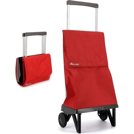 Passeggino market 2 ruote pieghevole 45l rosso - PLE001ROJO - Rolser (1/5)