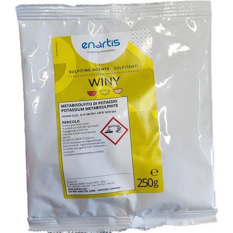 1PZ METABISOLFITO POTASSIO WINY gr. 250