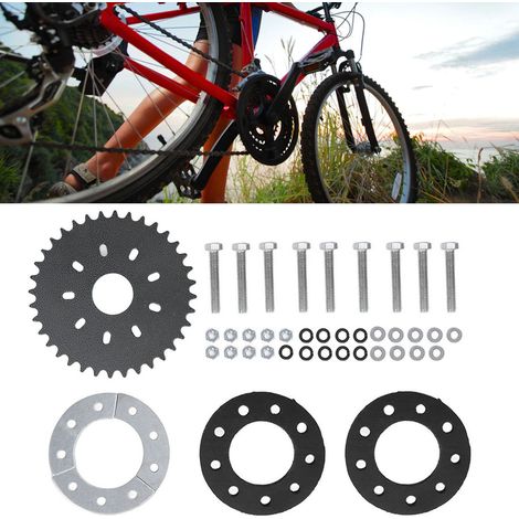 36T-Kettenrad hinten mit 9-Loch-Kettenradbefestigungssatz für 49ccm-, 66ccm- und 80ccm-Motorkettenräder. (1/5)