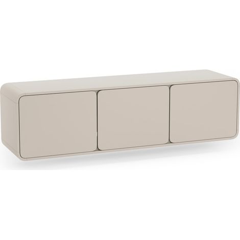 Selsey Lummo - TV-Lowboard hängend 3-türig, Kaschmir, 156 cm