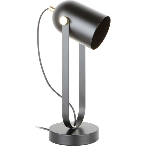 Zumaline LAMPA Lampe de table, noir mat, or, 1x E27