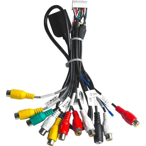 Câble RCA - Entrée Caméra de Recul - Sortie Audio Vidéo - Antenne USB/GPS - Compatible Android - Pour Système de Navigation Automobile - 1 Pièce (1/5)