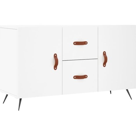 Aparador buffet cómoda mueble almacenaje organizador cocina salón salón 100 x 36 x 60 cm madera contrachapada blanco 020030162