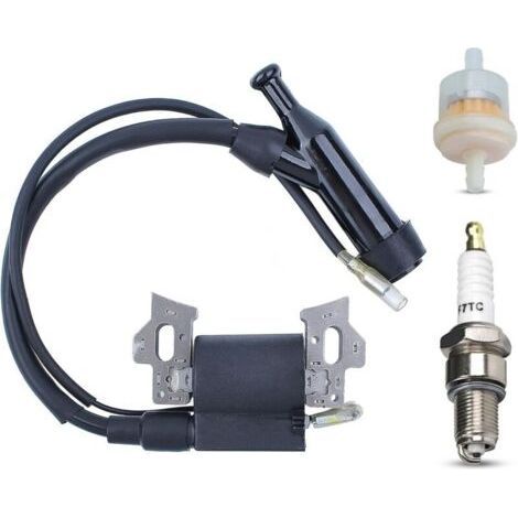 Kit de bobine d'allumage pour HONDA GX160 GX200 GX110 GX120 GX140, bobine d'allumage + bougie d'allumage + capuchon de bougie d'allumage + filtre à carburant Kit 4 en 1