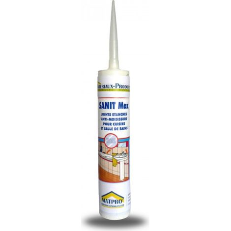 Mastic silicone cartouche joints fongicide cuisines - salles de bains - 310 cc Transparent - MATPRO (1/3)