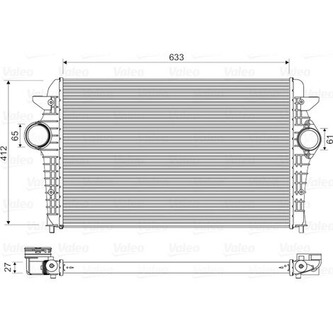 Intercooler, échangeur Valeo 818344 FORD 1212577 3M219L440AA 7M3145804