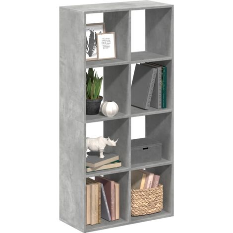 Raumteiler-Bücherregal Betongrau 69,5x29x137,5 cm Holzwerkstoff