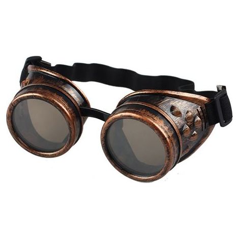 Heavy metal steampunk gothic style welding goggles, protective eyewear for welding work (1/5)